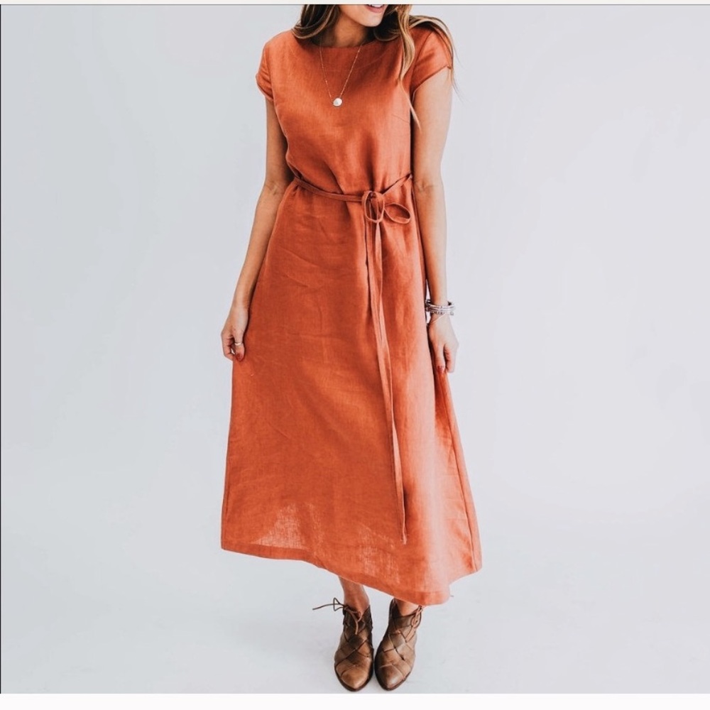 Idalea Linen Dress from Roolee